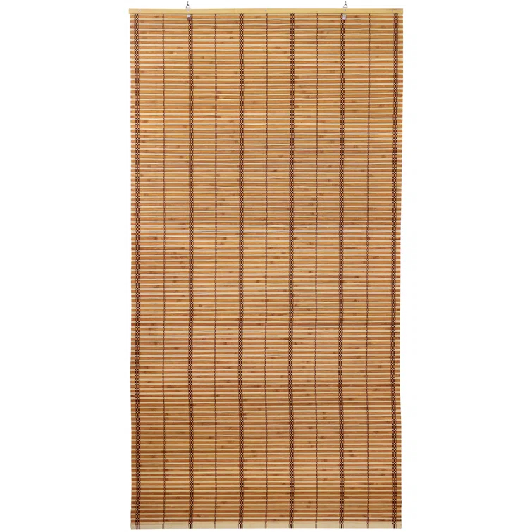 Burnt Bamboo Cordless Window Shade - Two-tone Honey 24" W