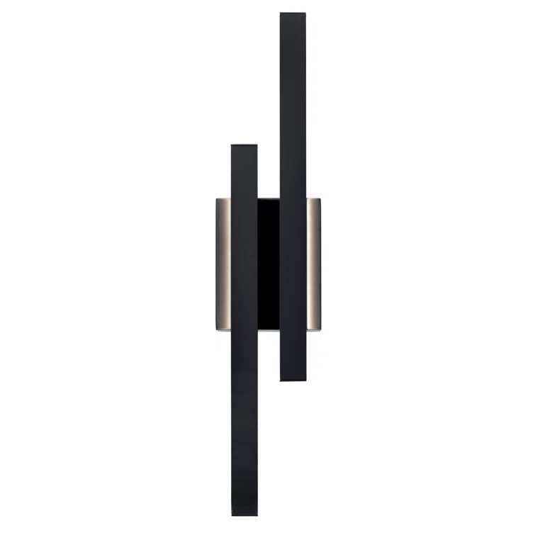22.25 Inch 17W 2 Led Wall Sconce-Matte Black Finish Elan Lighting 83702Mbk