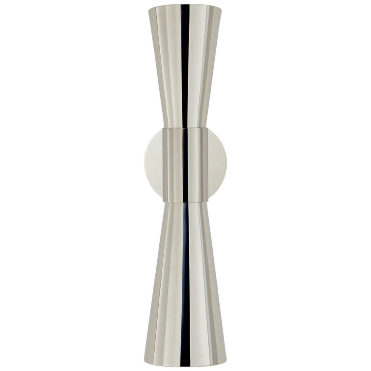 Clarkson 18" White and Chrome Dimmable Sconce