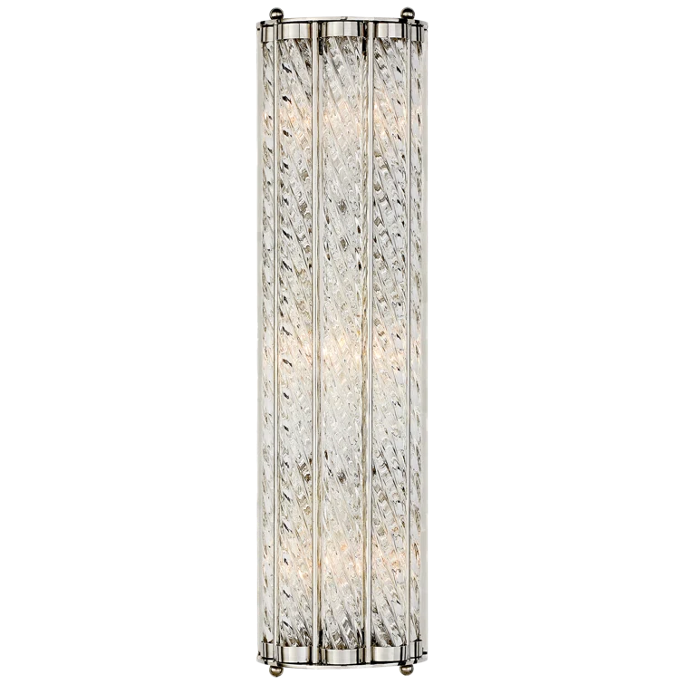 Eaton 21" Polished Nickel Dimmable Direct Wired Wall Sconce