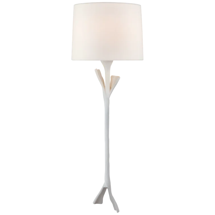 Fliana Plaster White Organic Rustic Iron Wall Sconce