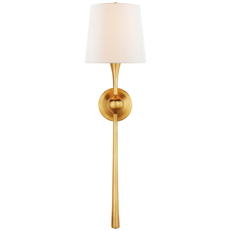 Silver Dimmable 27" Metal Wall Sconce