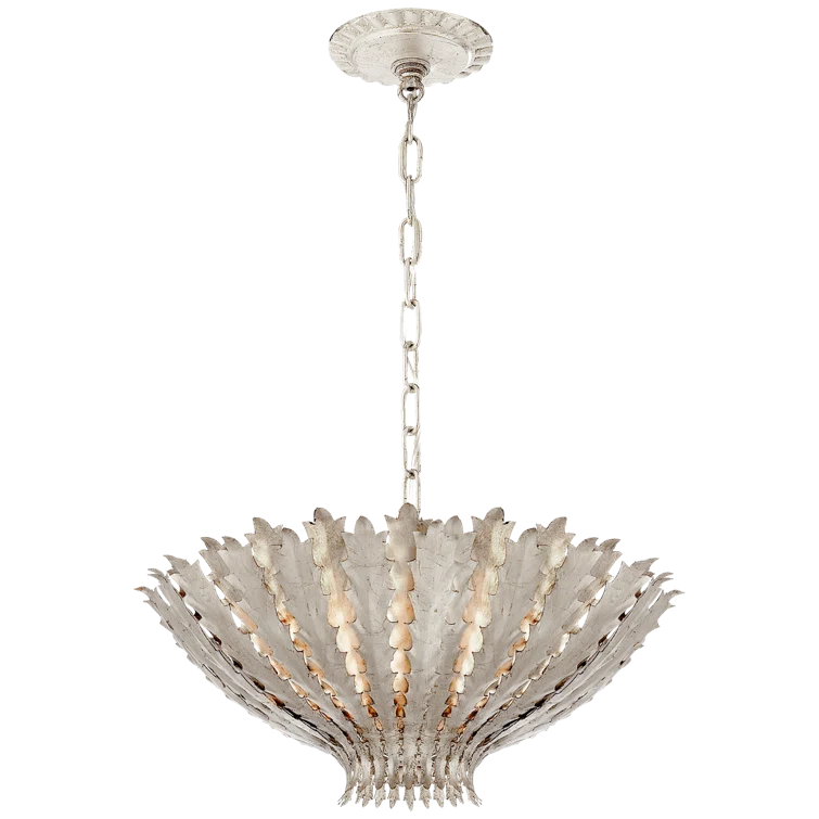 Elegant Hampton 19.5" White Crystal Candle Pendant Light