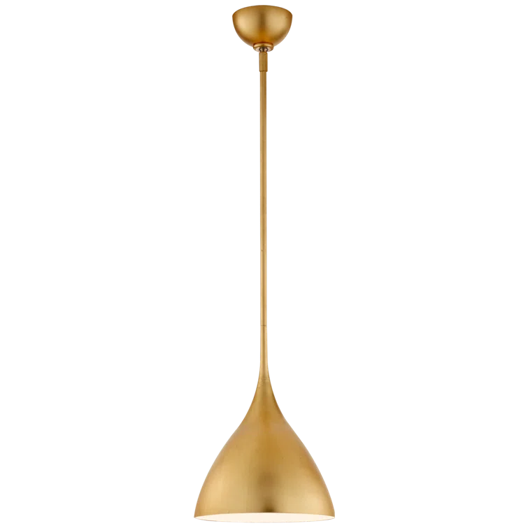 Agnes Gild Finish 13.5" Indoor/Outdoor Crystal Pendant Light