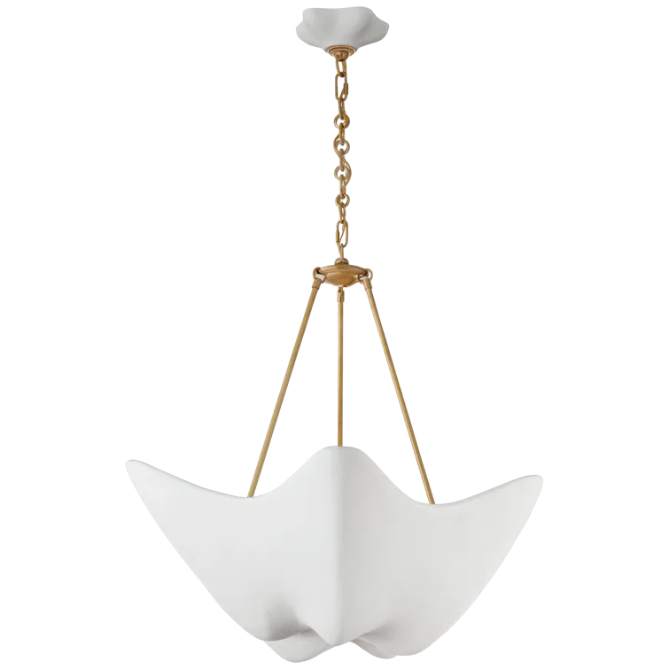 Cosima 5-Light Hand-Rubbed Antique Brass Crystal Pendant Chandelier