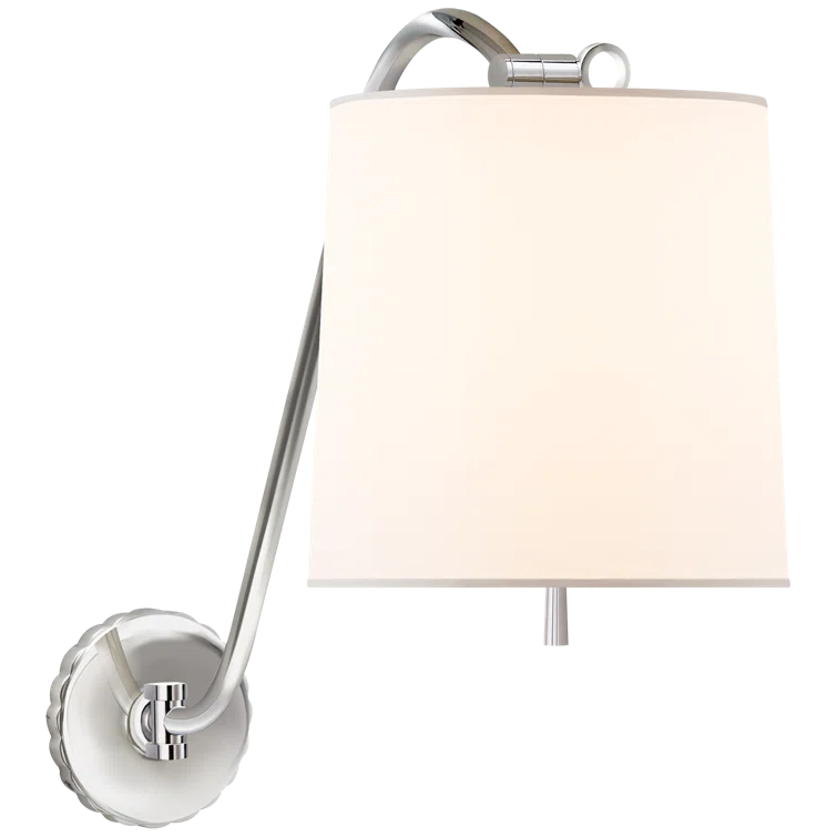 Understudy 18" Polished Nickel Art Deco Swing Arm Wall Light