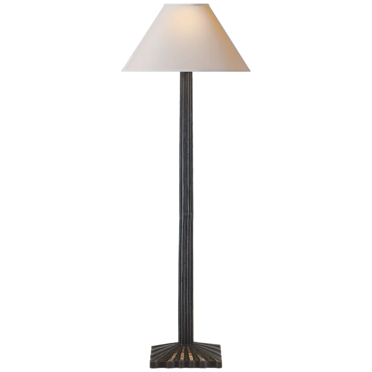 Edison Aged Iron Outdoor Buffet Lamp with Fabric Shade