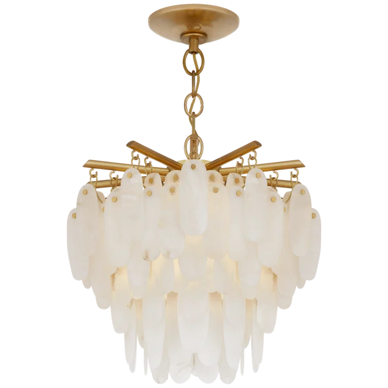 Cora Antique Burnished Brass 5-Light Crystal Chandelier
