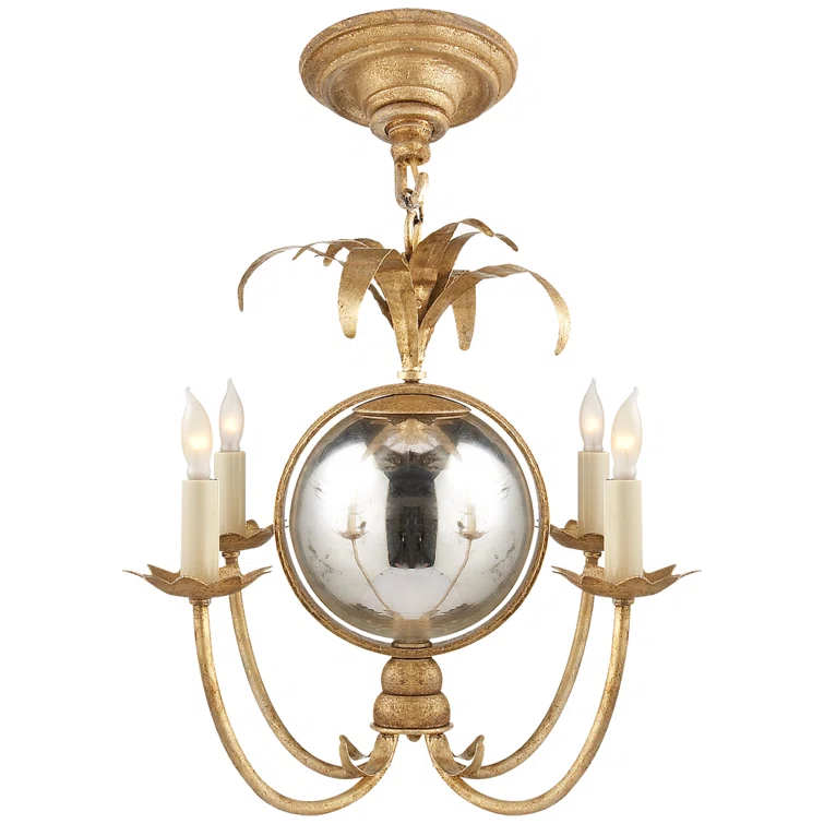 Gramercy Enchanted Brass Mini Chandelier with Glass Globe