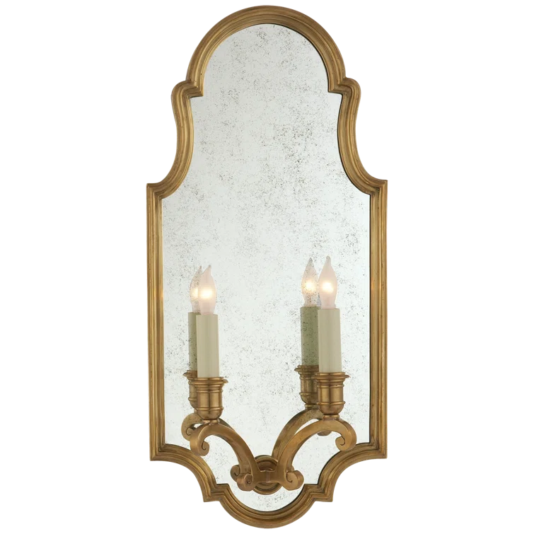 Sussex Framed Dimmable Sconce in Antique-Burnished Brass