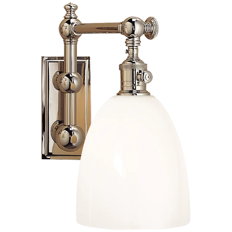 Pimlico Swivel Arm 11" Nickel Dimmable Wall Sconce