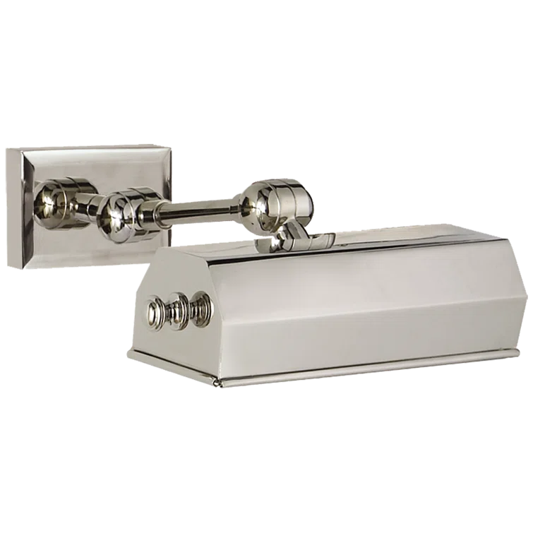 Dorchester 8" Nickel Dimmable Wall Picture Light with Adjustable Angle