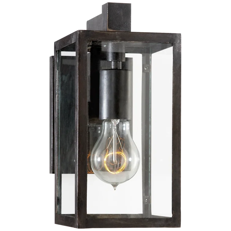Modern Fresno Black Iron Dimmable Wall Sconce, 10.5" H