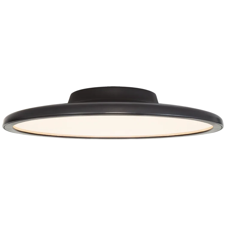Matte Black Round LED Flush Mount Light