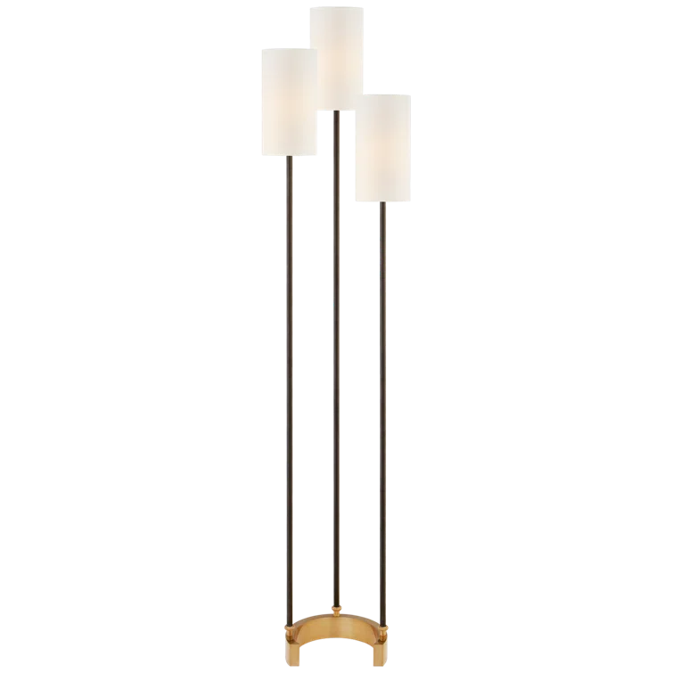Edison Bronze and Antique Brass Adjustable Outdoor Floor Lamp