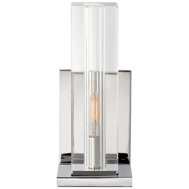 Ambar Crystal Elegance 10'' Dimmable Nickel Wall Sconce