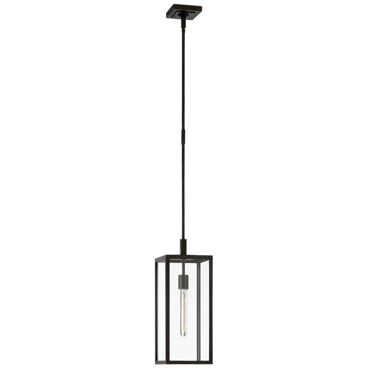 Fresno Black Glass LED Outdoor Hanging Lantern