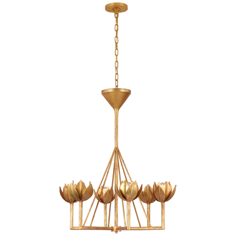 Elegant Crystal Bloom 34.5" Plug-In Candle Chandelier