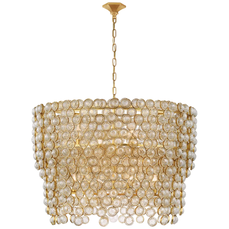 Large Crystal Candle Plug-in Waterfall Chandelier