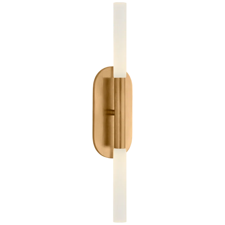 Antique Brass 22" Dimmable Outdoor Cylinder Vanity Light