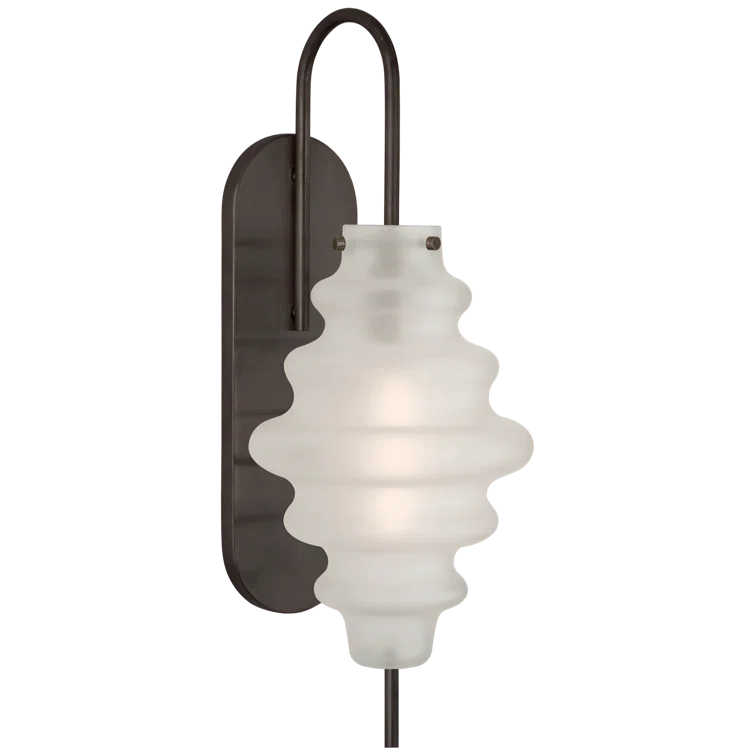 Tableau Bronze 17.5" Dimmable Wall Sconce with Volcanic Glass Shade