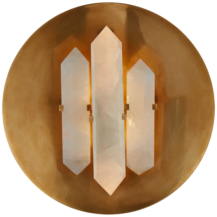 Halcyon Antique Burnished Brass 14" Flush Mounted Sconce