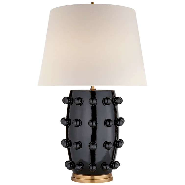 Edison 26.5'' Outdoor Black Porcelain Sphere Table Lamp