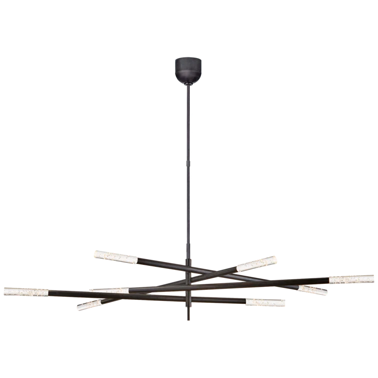 Rousseau Bronze Plug-in Articulating LED Chandelier