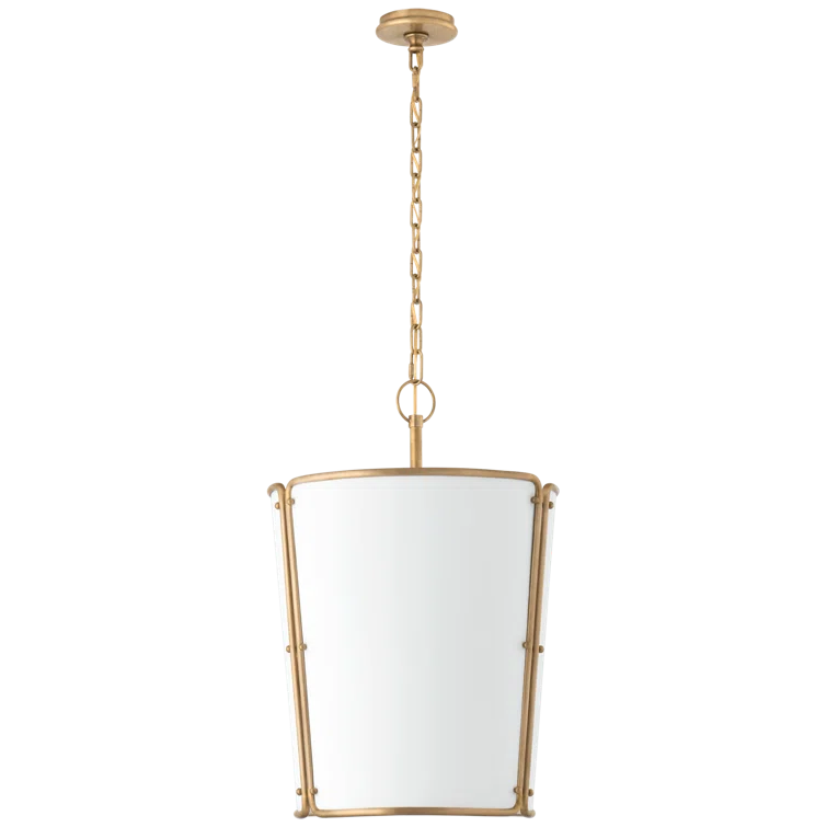 Hastings Polished Nickel 3-Light Indoor Pendant with White Shade