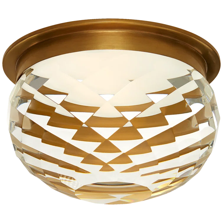 Hillam Elegance 5.5" Crystal & Nickel LED Flush Mount