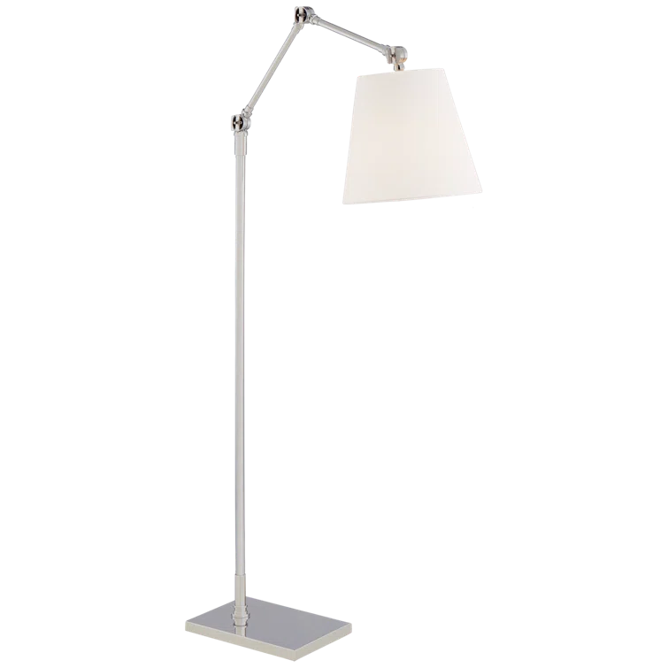 Edison Adjustable Polished Nickel Task Floor Lamp