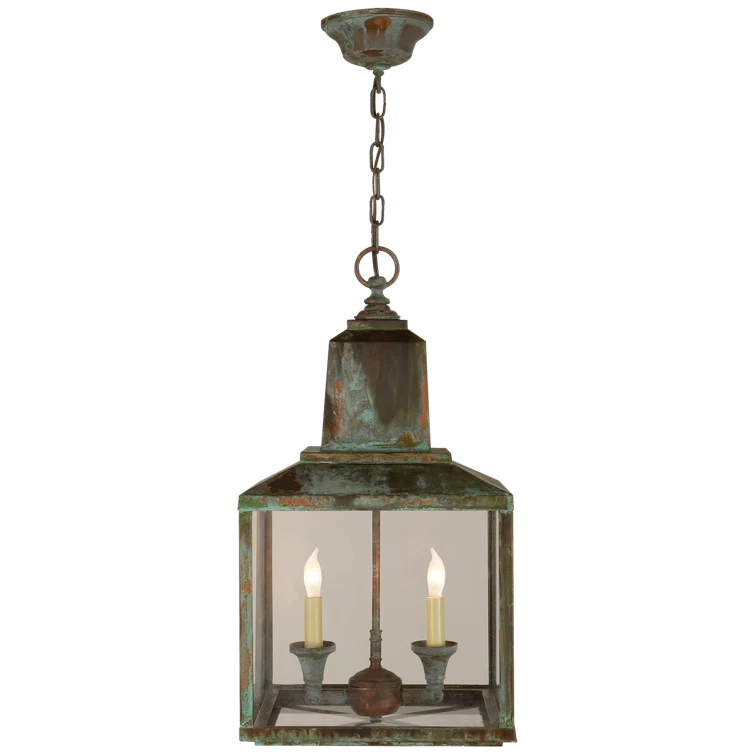 Brantley Aged Verdigris 21.5" Indoor/Outdoor Hanging Lantern