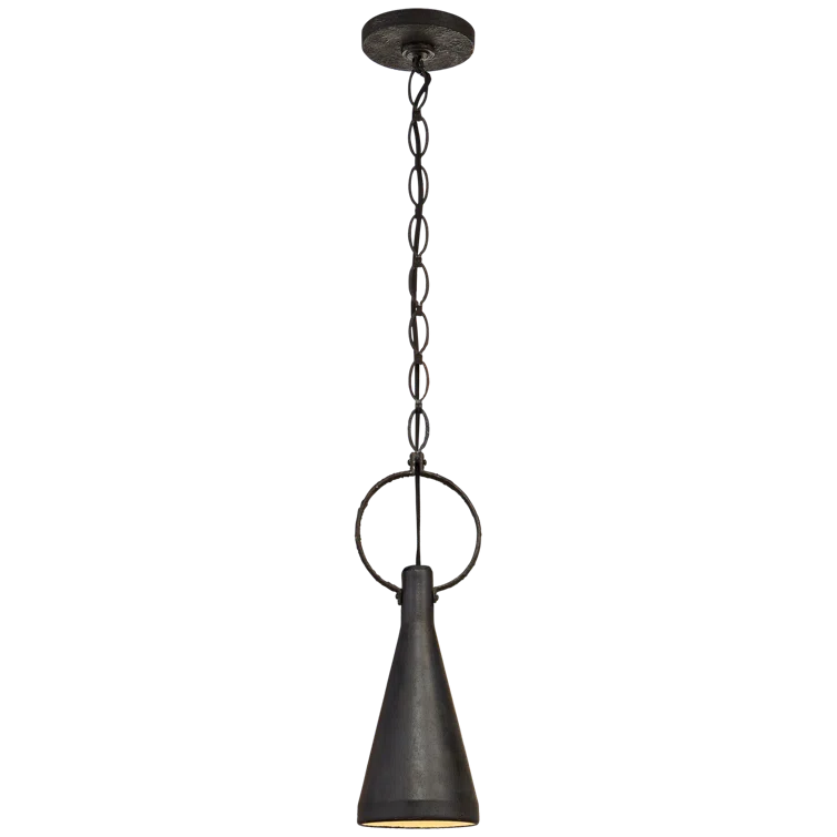 Limoges Aged Iron Crystal 19" Indoor/Outdoor Pendant Light