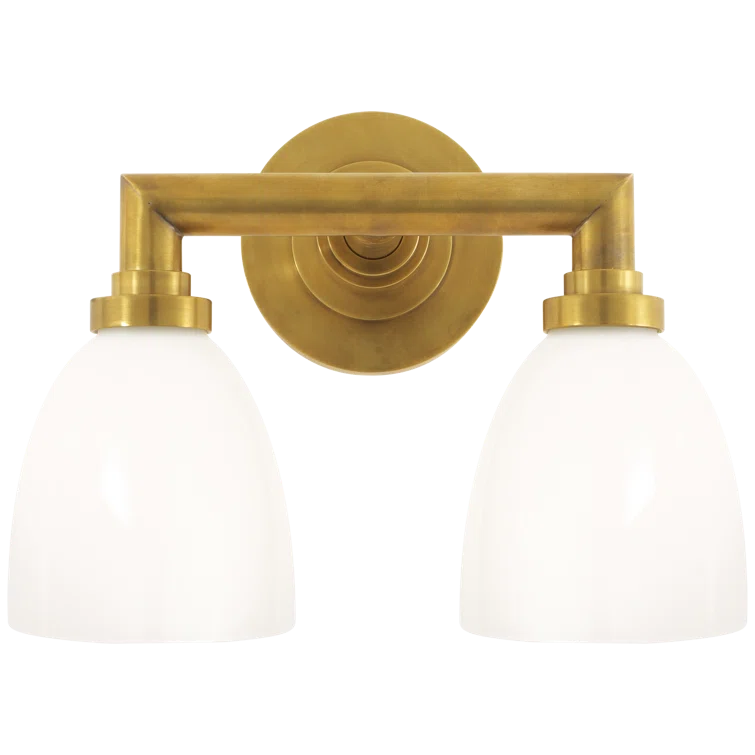 Wilton Chrome 2-Light Outdoor Vanity Wall Light, Energy Star