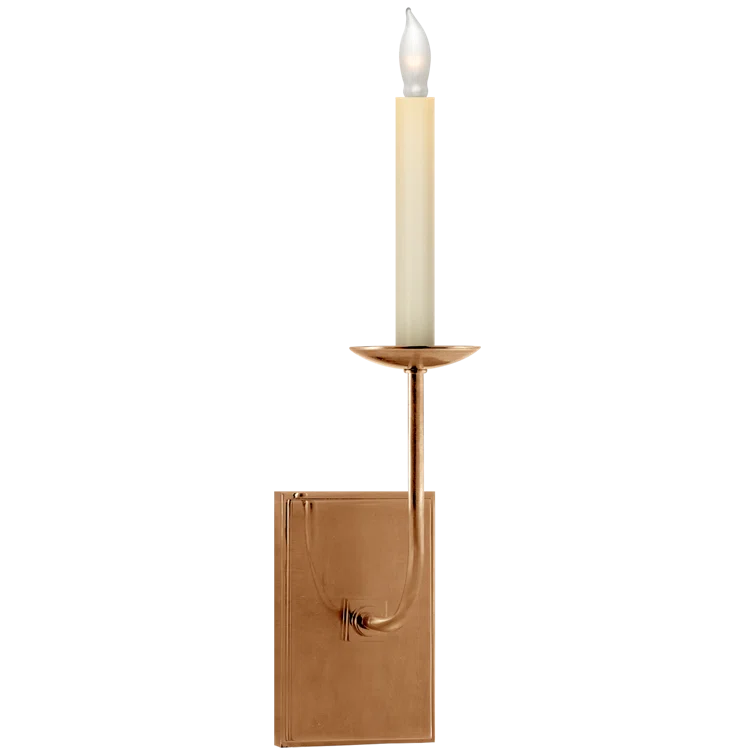 Antique Brass 18" Dimmable Candle Wall Sconce