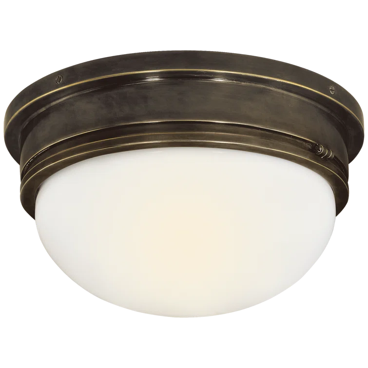 Marine Bronze 12.75" Indoor/Outdoor Flush Mount Light