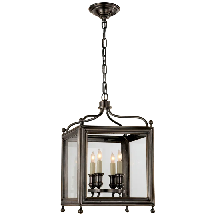 Greggory Bronze 19" Glass Lantern Pendant Light
