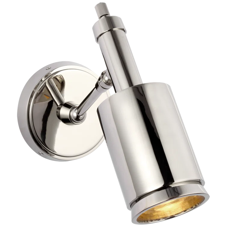 Polished Nickel Adjustable Cylinder Wall Sconce