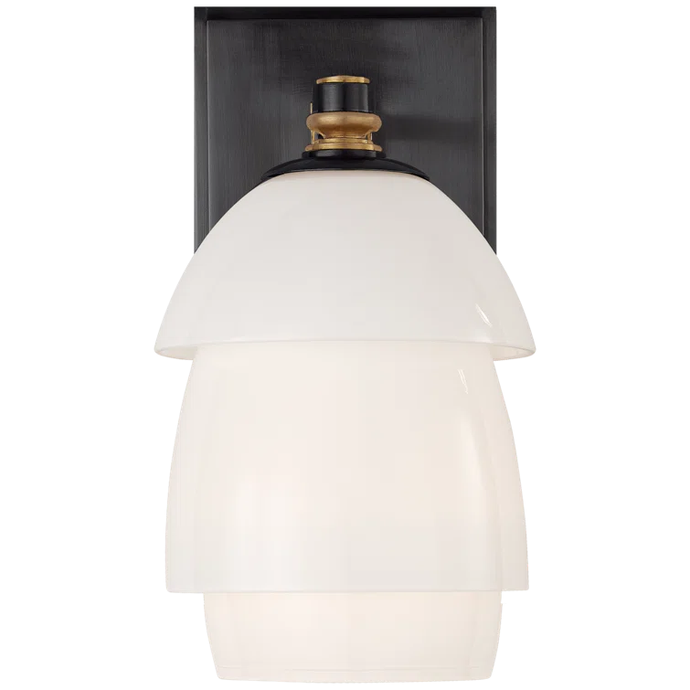 Whitman Bronze and Brass Dimmable Outdoor Wall Sconce