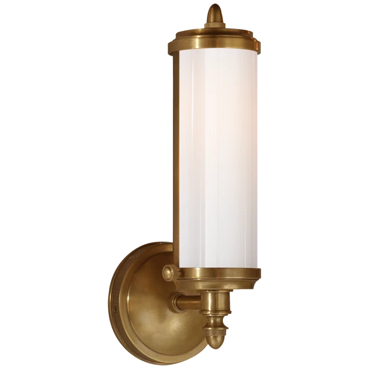 Antique Brass and Black Outdoor Dimmable Wall Sconce