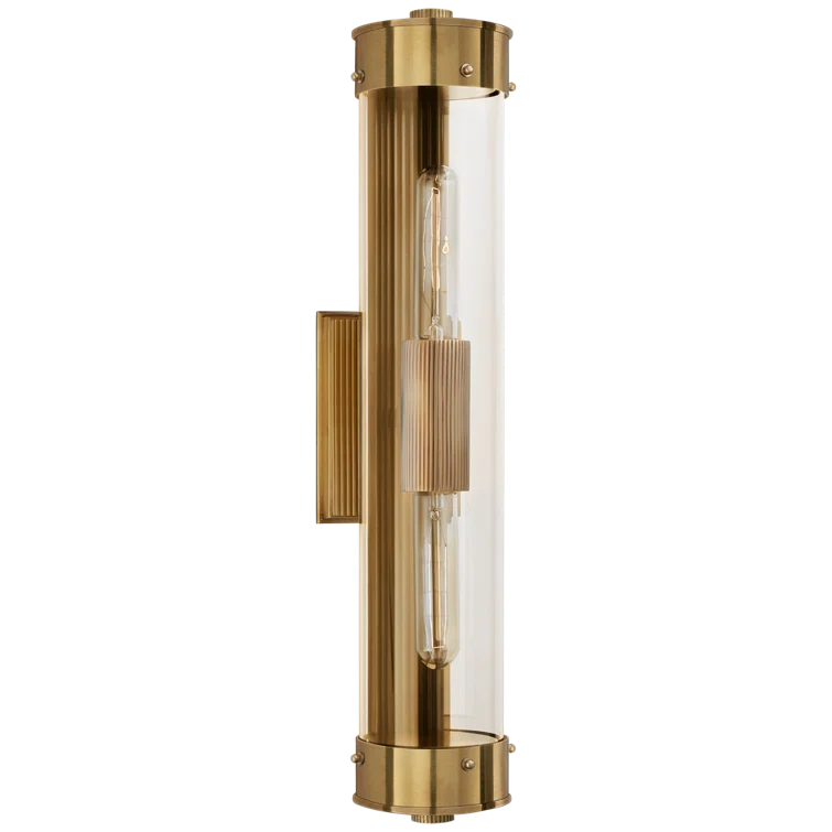 Antique Brass 21" Outdoor Dimmable Linear Bath Sconce