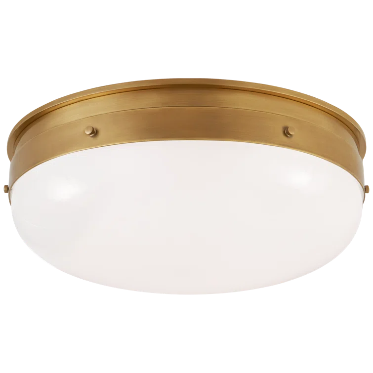 Hicks 6" Globe LED Flush Mount in Hand-Rubbed Antique Brass