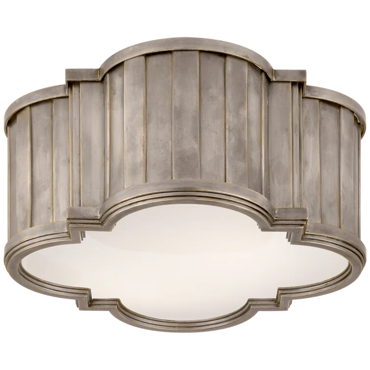 Tilden Antique Nickel Quatrefoil 11.25'' Flush Mount Light