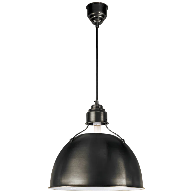 Bronze 12" Crystal LED Bowl Pendant Light
