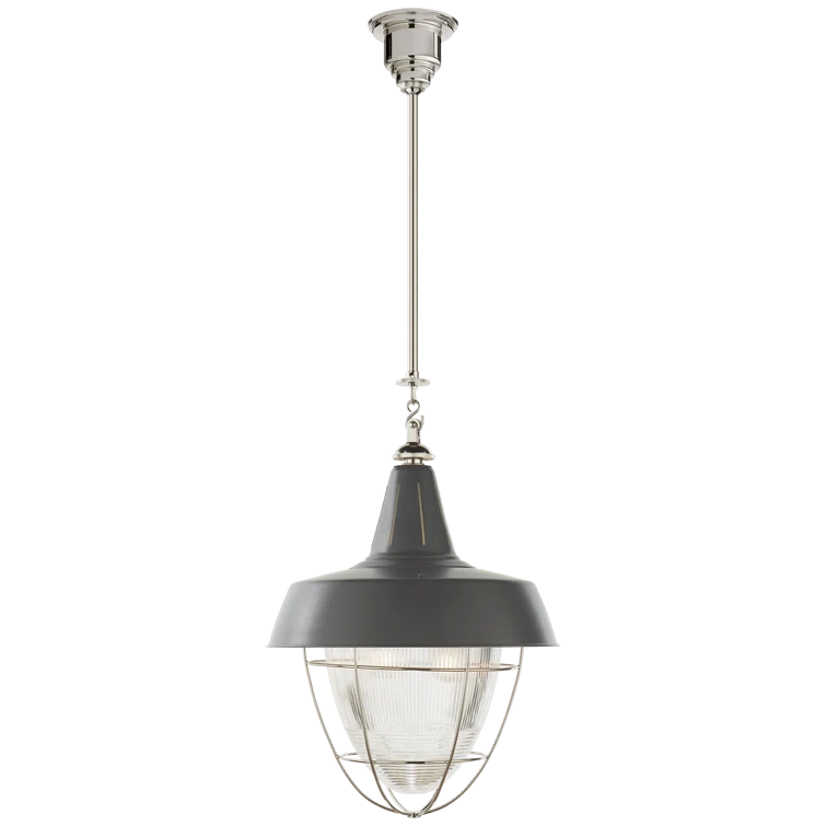Henry Antique Brass and Green 2-Light Pendant