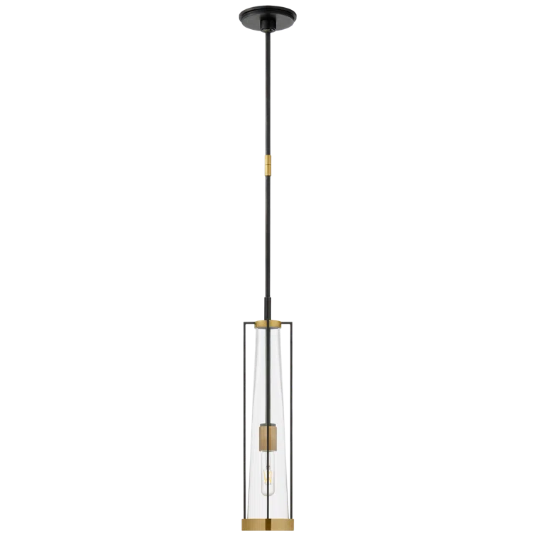 Calix Mini Bronze and Brass Glass Pendant Light