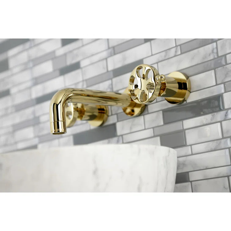 Kingston Brass Belknap Two-Handle 3-Hole Wall Mount Bathroom Faucet