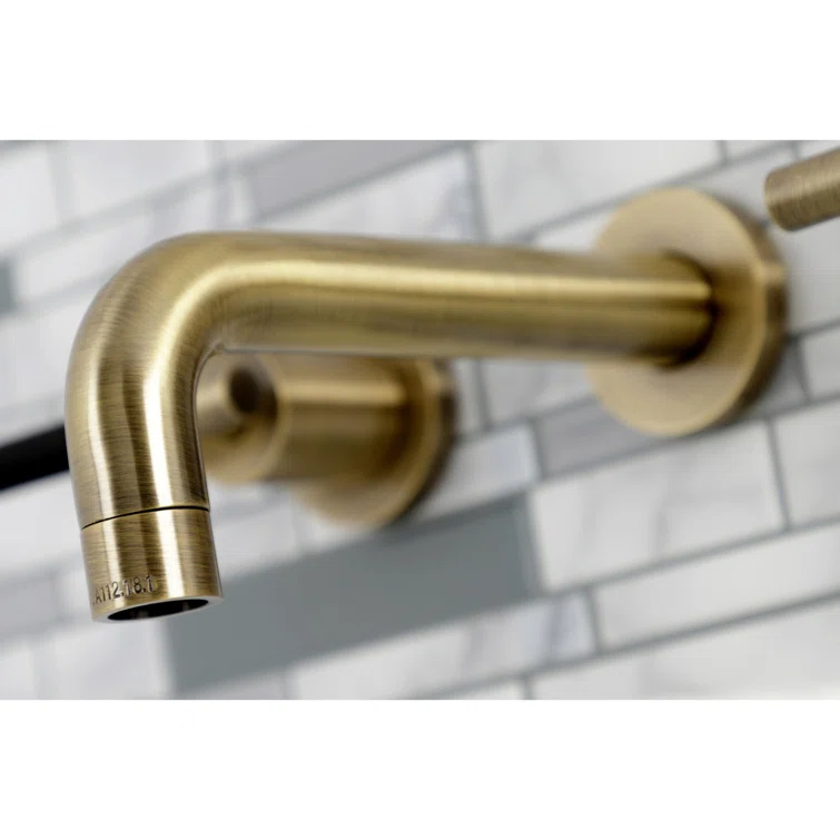 Kingston Brass Kaiser Two-Handle Wall Mount Bathroom Faucet