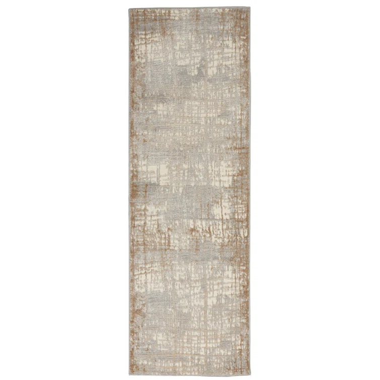 Abstract Taupe Area Rug