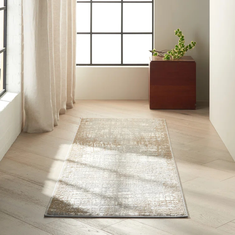 Abstract Taupe Area Rug